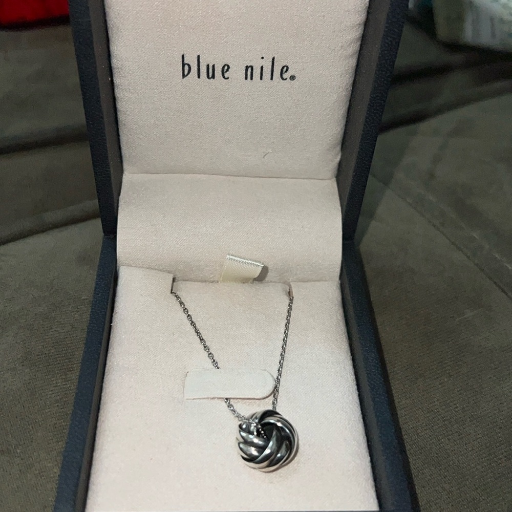 Blue Nile Sterling Silver Love Infinity Knot necklace